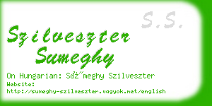 szilveszter sumeghy business card